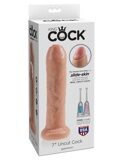 Фаллоимитатор на присоске необрезанный телесный King Cock 7 Uncut Cock