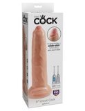 Фаллоимитатор на присоске необрезанный телесный King Cock 9 Uncut Cock
